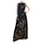 Autre Marque Vestido negro de seda estampado sin mangas - talla UK 8  ref.1171383