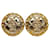Chanel Gold CC Clip On Earrings Golden Metal Gold-plated  ref.1171469