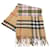 Burberry Brown House Check Cashmere Scarf Beige Wool Cloth  ref.1171491