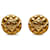 Chanel Gold CC Clip On Earrings Golden Metal Gold-plated  ref.1171498