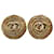 Pendientes de clip Chanel Gold CC Dorado Metal Chapado en oro  ref.1171512