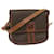 Céline CELINE Macadam Canvas Shoulder Bag PVC Leather Brown Auth ki3841  ref.1171647