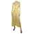 Autre Marque Vestido largo de seda de manga larga amarillo - talla UK 10  ref.1171869