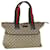 GUCCI GG Canvas Web Sherry Line Mothers Bag Tote Bag Beige Rosso 155524 Auth937  ref.1171926