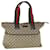 GUCCI GG Canvas Web Sherry Line Bolso para madres Bolso tote Beige Rojo 155524 TB de autenticación937 Roja  ref.1171926