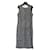 Chanel tweed dress Black White Khaki Silk  ref.1172081