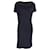 Vivienne Westwood Draped Neckline Dress in Navy Blue Cotton  ref.1172101