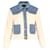 Maje Bamia Denim Trim Faux Fur Jacket in Cream Wool White  ref.1172113