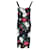 Dolce & Gabbana Robe mi-longue bustier en viscose à imprimé floral Fibre de cellulose Noir  ref.1172122