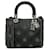 Dior Cannage negro mediano con tachuelas flexible Lady Dior Cuero Becerro  ref.1172190