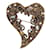 Other jewelry VINTAGE CHRISTIAN LACROIX HEART CHRISTMAS BROOCH 1994 GOLDEN METAL AGED EFFECT BROOCH  ref.1172263