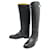 Hermès HERMES SHOES KELLY BUCKLE JUMPING BOOTS 40.5 BLACK LEATHER SHOES BOOTS  ref.1172273