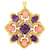 Other jewelry VAN CLEEF & ARPELS DELPHES PENDANT BROOCH 1975 GOLD CORAL & AMETHYST CABOCHONS Golden Yellow gold  ref.1172416