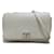 Chanel Bolsa com aba completa de couro acolchoado CC Branco  ref.1172441