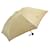 Guarda-chuva dobrável FENDI Zucchino Canvas Nylon Dourado Bege Auth bs9905  ref.1172796