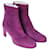 Chanel Ankle Boots Purple Suede  ref.1173305