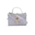 Fendi Mini bolsa conversível vintage de couro branco texturizado  ref.1173747