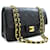 Chanel Classic lined flap 9" Chain Shoulder Bag Black Lambskin Leather  ref.1174130