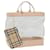 BURBERRY Nova Check Tote Bag Couro Plástico Transparente Bege Autenticação10375  ref.1174198