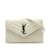 Borsa a tracolla con busta Saint Laurent Grain De Poudre Cassandre bianca su catena Bianco Pelle  ref.1174530