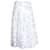 Kenzo Wave Meerjungfrau bedruckter Midirock aus weißer Baumwolle  ref.1174786