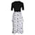 Maje Contrast-Bodice Printed Midi Dress in Multicolor Polyester Multiple colors  ref.1174787