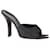 Sandales mules en jacquard avec logo GG Gucci en toile noire  ref.1174806