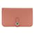 Hermès Togo Dogon Brieftasche Pink Leder Kalbähnliches Kalb  ref.1174846