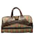 Burberry Sac Boston en toile à carreaux Haymarket Marron  ref.1174899