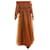 Marni Falda midi de tul plisada de seda marrón - talla UK 8 Castaño  ref.1175020