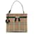 Burberry Brown Haymarket Check Vanity Bag Beige Cloth Cloth  ref.1175120