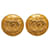 Chanel Gold CC-Ohrclips Golden Metall Vergoldet  ref.1175151