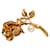 Mikimoto Rose Pearl Brooch Golden Metal  ref.1175214