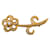 Dior Broche de flor de strass Dourado Metal  ref.1175224