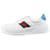 Gucci Zapatillas deportivas con cordones a rayas blancas - talla UE 40 Blanco Cuero  ref.1175266