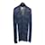 Chanel Navy Striped Knit Cardigan Blue Viscose  ref.1175314