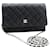 Wallet On Chain Chanel Wallet an der Kette Schwarz Leder  ref.1175750