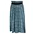 Autre Marque Balenciaga Black / Blue / green 2019 Floral Printed Pleated Midi Skirt Polyester  ref.1175783