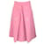 Moschino Couture Pink / Grün 2020 Blumenbestickter A-Linien-Midirock aus Krepp Polyester  ref.1175803
