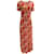 Paco Rabanne Coral Jacquard Knit Maxi Dress Red Viscose  ref.1175808