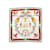 Hermès Bufanda de seda estampada con motivo Hermes Panache & Fantaisie en blanco y multicolor  ref.1175870