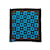 Foulard en soie à imprimé géométrique Yves Saint Laurent noir et bleu sarcelle  ref.1175873