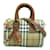 Burberry Mini-Handtasche aus Canvas mit House Check-Muster 8071357EIN9534 Braun Leinwand  ref.1176027