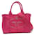 Tote Prada Canapa-Logo-Einkaufstasche Pink Leinwand  ref.1176064