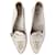 Christian Dior e John Galliano 2006 Mocassins de couro de bezerro Sapatos D Charm SZ 39 Bege  ref.1176133