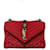 Saint Laurent Bandana en toile Matelasse Chevron Medium Cuir Coton Rouge Multicolore  ref.1176193