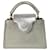 Louis Vuitton Capucines BB Silver Silvery Metallic Leather  ref.1176210