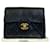 Chanel Flap Bag Mini Quadrado Preto Pele De Cordeiro Dourado Couro  ref.1176233