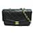 Chanel Bolsa transversal com aba Diana Preto Couro Pele de cordeiro  ref.1176242