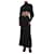 Autre Marque Robe longue noire en laine découpée et ornée de cristaux - taille XS  ref.1176286